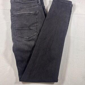 American Eagle Jeans 4S Womens Black Super High Rise Jegging Skinny Stretch